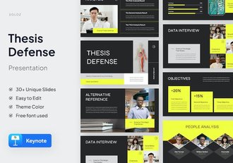 科学论文学位答辩讲述展示Keynote模板 - 顶尖PPT