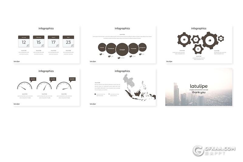 30页商务风格商业项目介绍工作汇报总结PPT模板5种主题配色 - 顶尖PPT