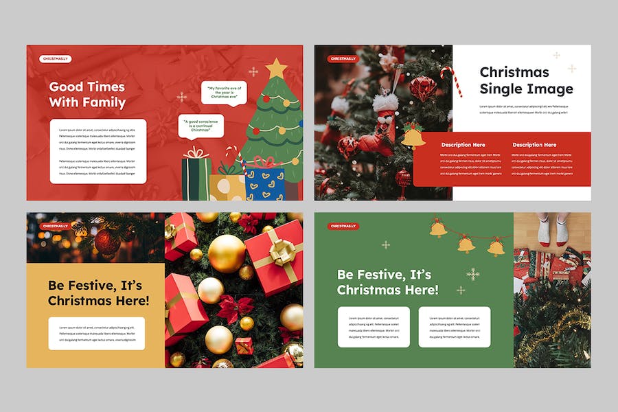 圣诞节快乐新年祝福活动派对PPT模板 - 顶尖PPT