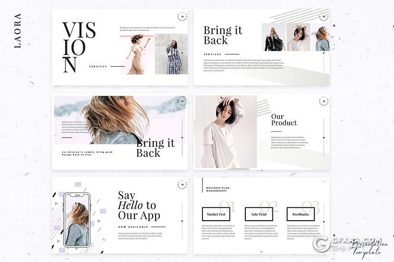 41页简约时尚服装秀女服装数据分析统计keynote模板 - 顶尖PPT