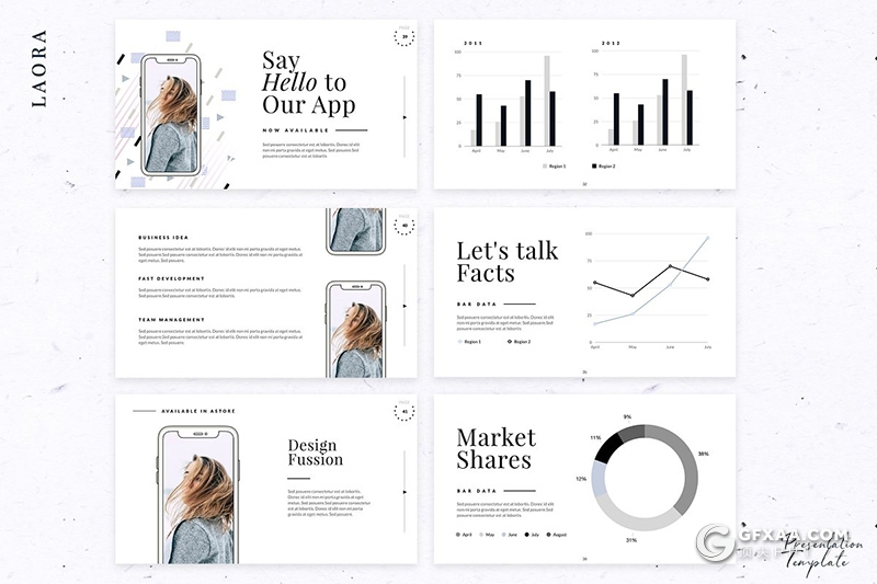 41页简约时尚服装秀女服装数据分析统计keynote模板 - 顶尖PPT
