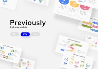 彩色环形关系图形keynote模板 - 顶尖PPT