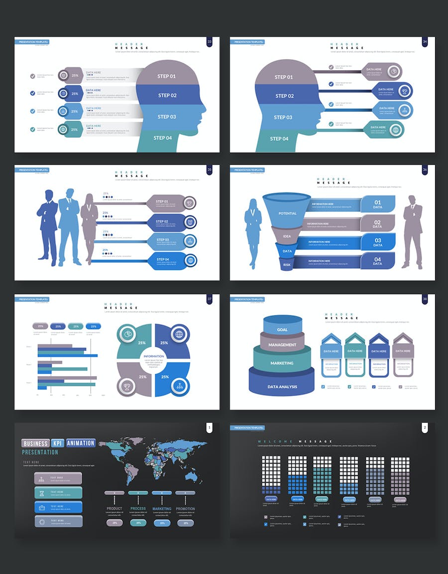 KPI性能指标商业融资报告Keynote模板 - 顶尖PPT