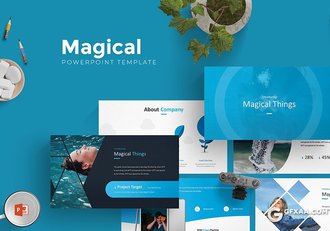 30页国外商务风格企业介绍工作总结计划PPT模板5种主题配色 - 顶尖PPT