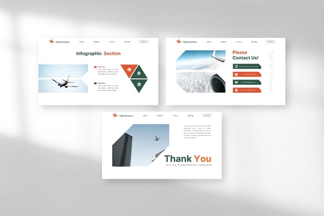 飞行动力学航空公司keynote模板 - 顶尖PPT