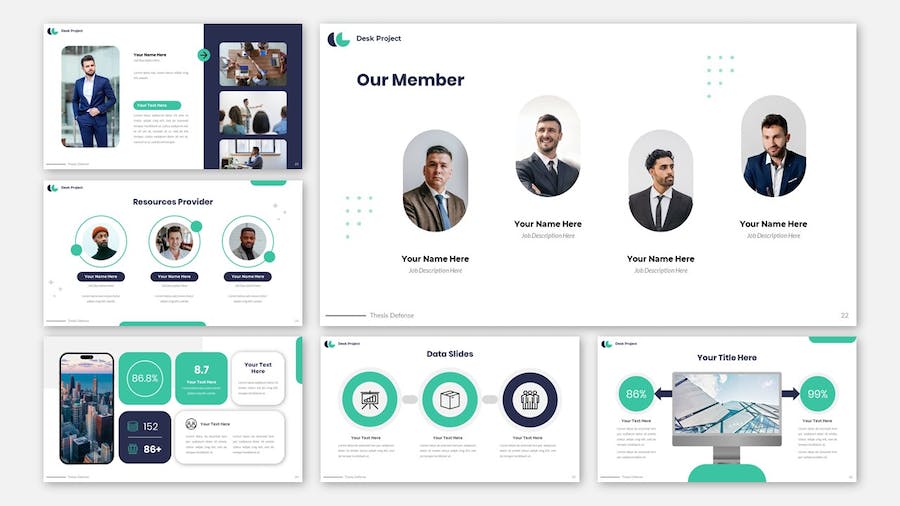 创意图形设计国外商务通用风格PPT模板 - 顶尖PPT