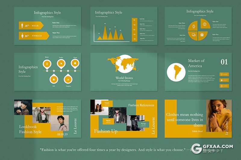 30页绿色扁平化简约时尚风格PPT模板 - 顶尖PPT