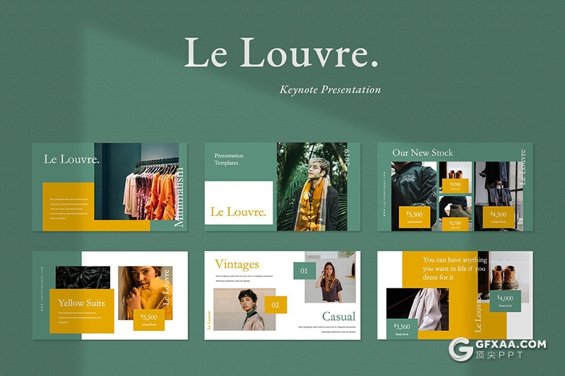 30页绿色扁平化简约时尚风格keynote模板 - 顶尖PPT