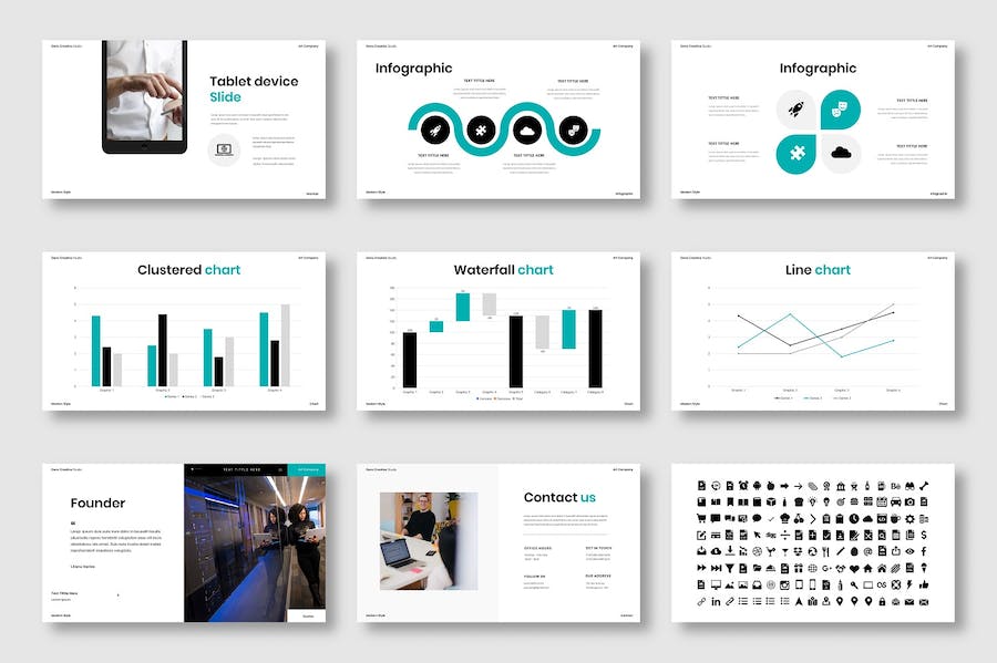 商务企业产品服务展示PPT模板 - 顶尖PPT