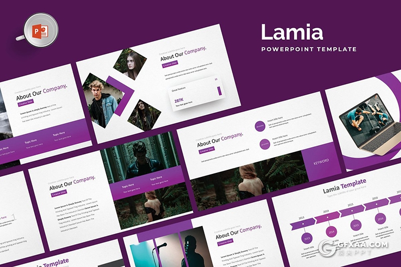 30页扁平化演唱会活动策划方案PPT模板5种主题配色 - 顶尖PPT