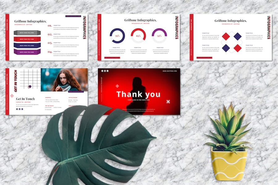 创意设计作品品牌展示PPT模板 - 顶尖PPT