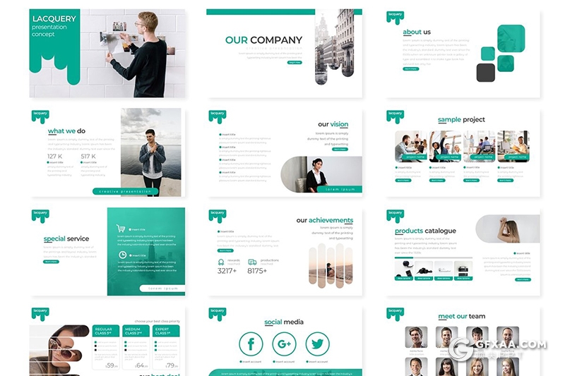 30页企业项目合作介绍工作总结计划多用途keynote模板5种主题配色 - 顶尖PPT