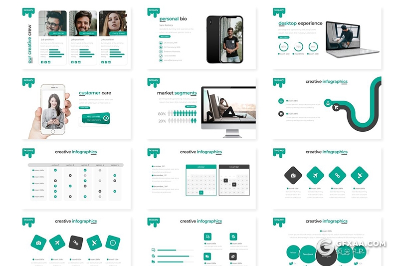 30页企业项目合作介绍工作总结计划多用途keynote模板5种主题配色 - 顶尖PPT