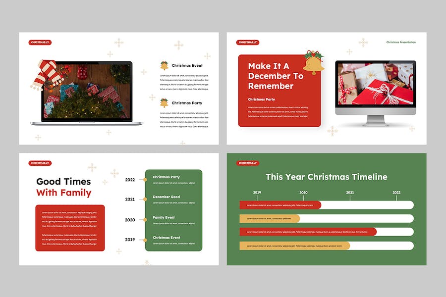 圣诞节快乐新年祝福活动派对PPT模板 - 顶尖PPT