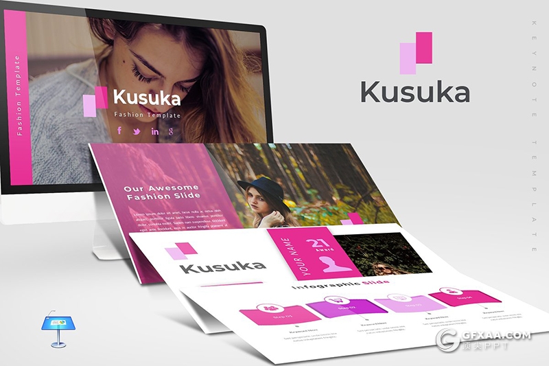 30页时尚简约女性主题风格keynote模板5种主题配色 - 顶尖PPT