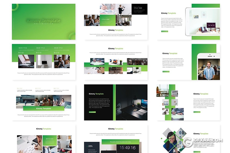 30页商务项目介绍工作总结汇报计划多用途keynote模板5种主题配色 - 顶尖PPT