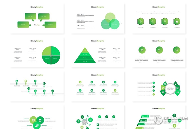 30页商务项目介绍工作总结汇报计划多用途keynote模板5种主题配色 - 顶尖PPT