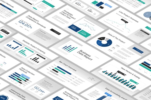 商业数据分析业绩报告演讲Keynote模板 - 顶尖PPT