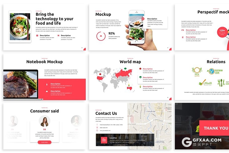 30页餐厅厨师菜品介绍餐饮美食介绍展示PPT模板3种主题配色 - 顶尖PPT