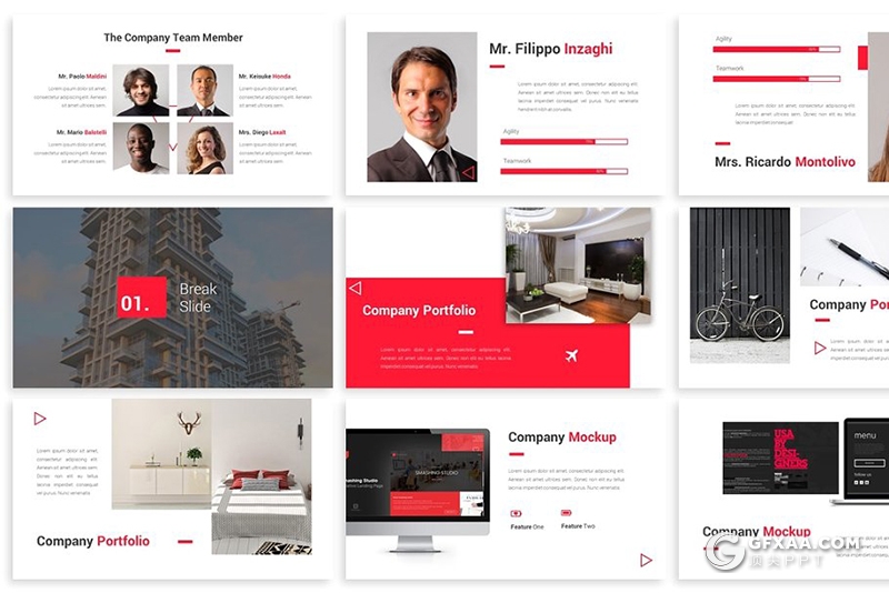 30页商务风格企业介绍工作计划汇报多用途PPT模板3种主题配色 - 顶尖PPT
