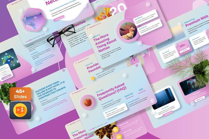 网络通信技术解决方案PPT模板 - 顶尖PPT