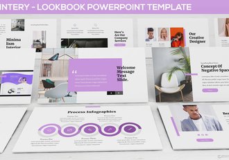 39页简约风格家居装修设计公司团队介绍PPT模板3种配色主题 - 顶尖PPT