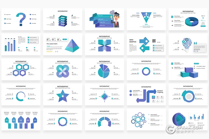 319页国外高端商务PPT模板创意商务卡通人物概念插画ppt可编辑国家地图智能信息图形PPT商务图形图标PPT模板 - 顶尖PPT