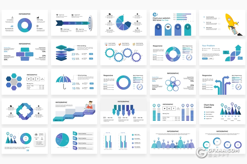 319页国外高端商务PPT模板创意商务卡通人物概念插画ppt可编辑国家地图智能信息图形PPT商务图形图标PPT模板 - 顶尖PPT