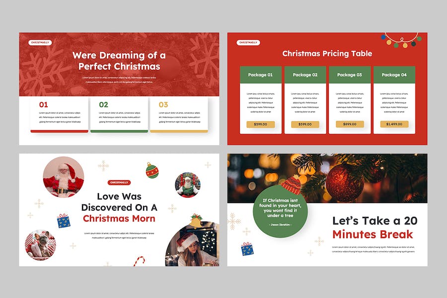 圣诞节快乐新年祝福活动派对PPT模板 - 顶尖PPT