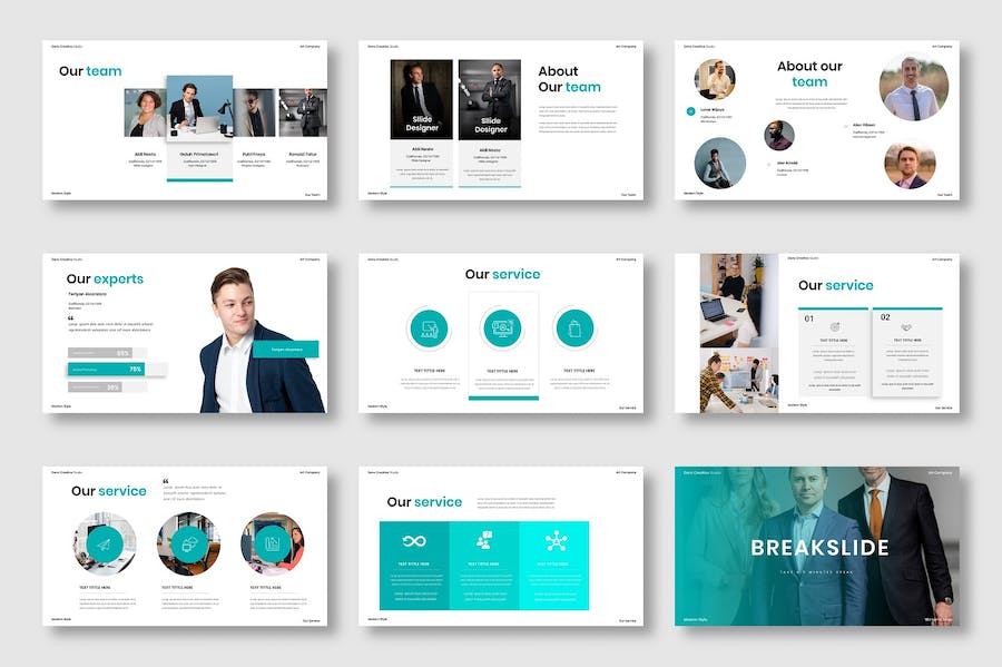 商务企业产品服务展示PPT模板 - 顶尖PPT