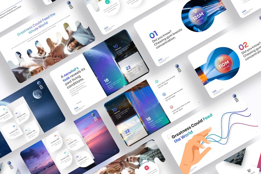 多张图片排版样式PPT模板 - 顶尖PPT