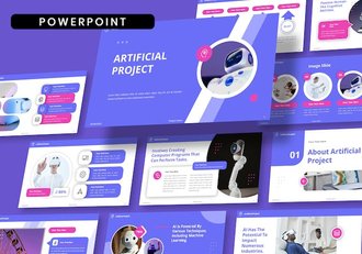 人工智能未来科技chatGPT机器人智能对话PPT模板 - 顶尖PPT