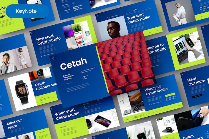 蓝色大气商业计划企业合作商务主题通用keynote模板 - 顶尖PPT