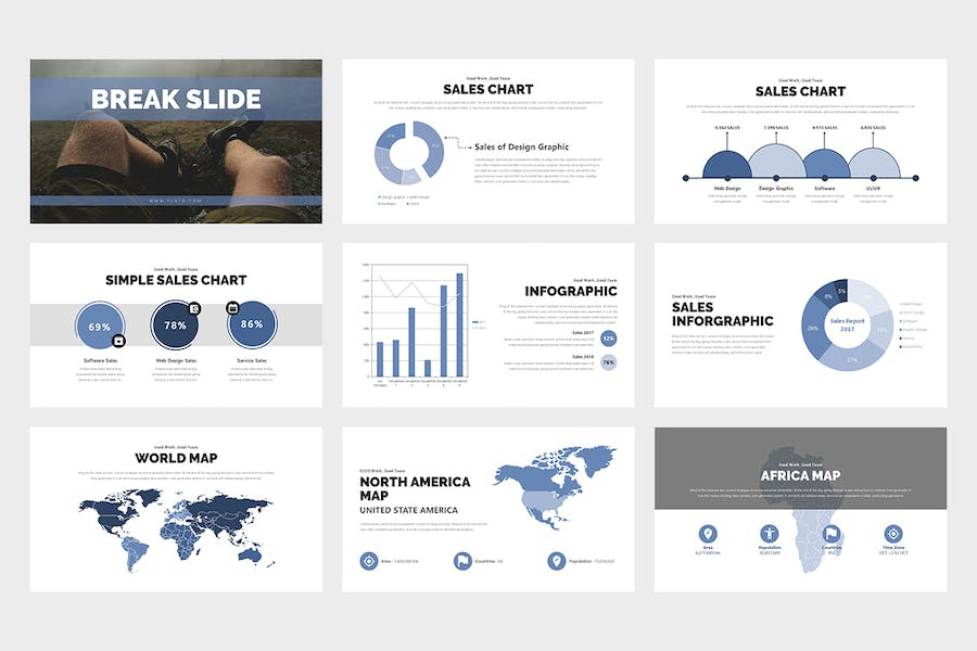 创意商务业务分布总结计划keynote模板 - 顶尖PPT