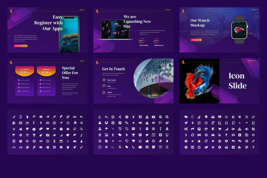 海洋鱼类介绍科普keynote模板 - 顶尖PPT