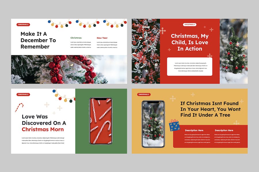 圣诞节快乐新年祝福活动派对PPT模板 - 顶尖PPT