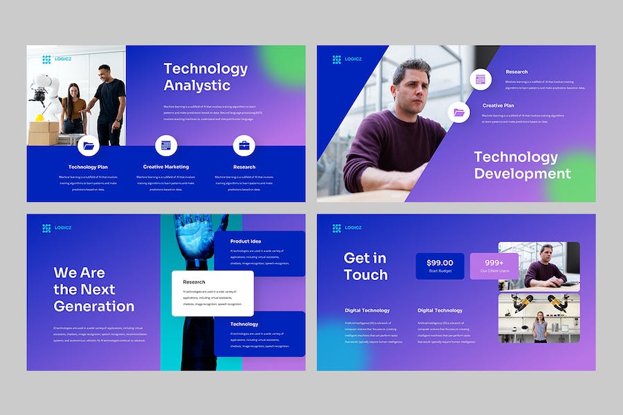技术开发应用方案展示讲座Keynote模板 - 顶尖PPT