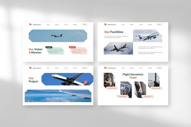 飞行动力学航空公司keynote模板 - 顶尖PPT