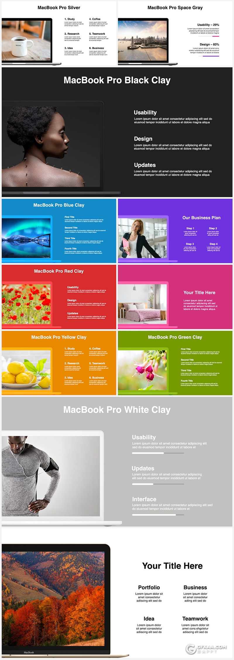 633页全动画动画电脑笔记本平板手机手表PPT贴图样机模板 - 顶尖PPT