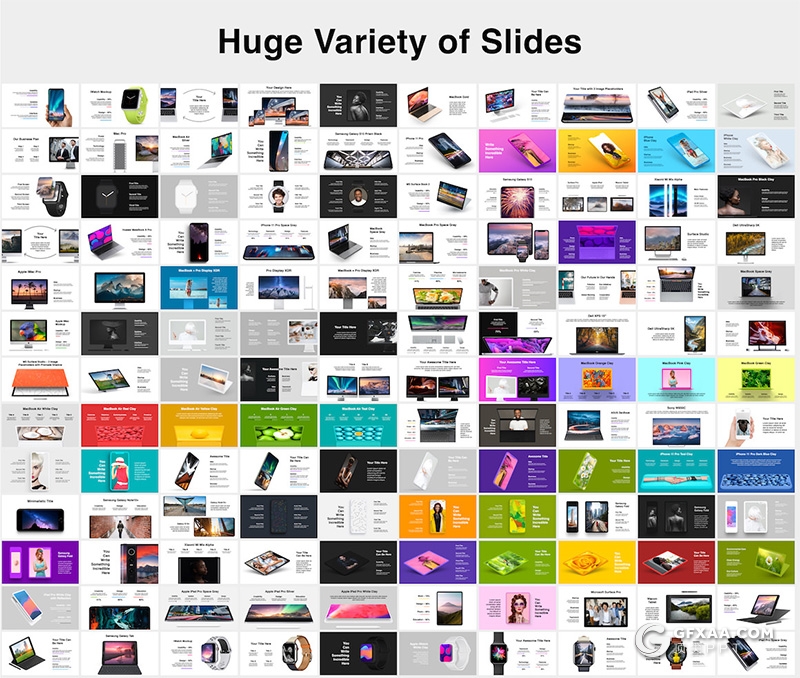633页全动画动画电脑笔记本平板手机手表PPT贴图样机模板 - 顶尖PPT