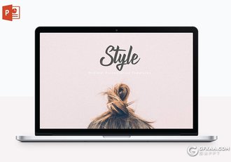 100页国外小清新文艺唯美风格PPT模板 黑白两种底色 - 顶尖PPT