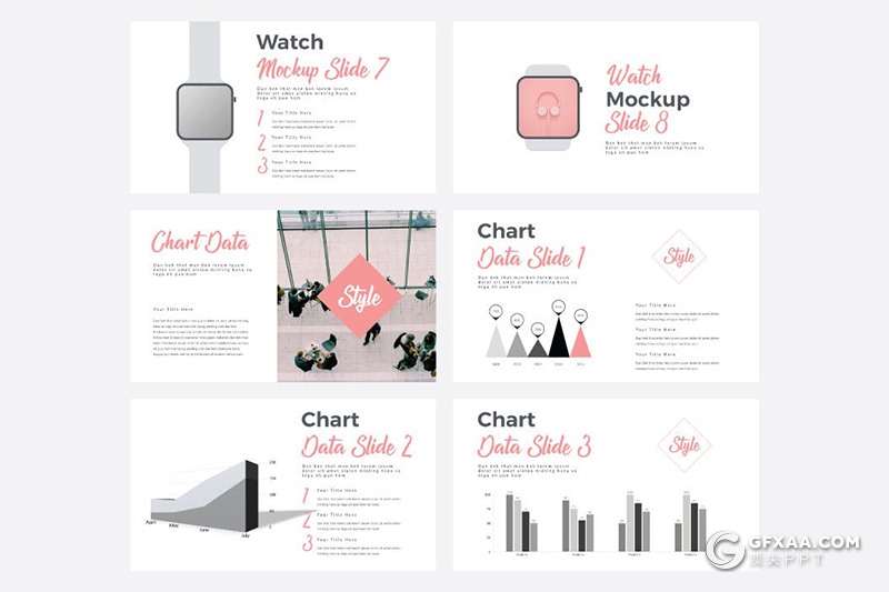 100页国外小清新文艺唯美风格PPT模板 黑白两种底色 - 顶尖PPT