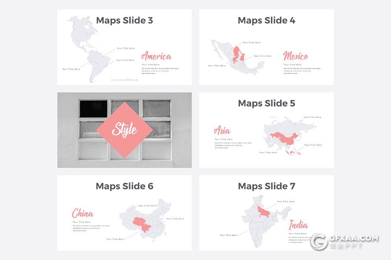 100页国外小清新文艺唯美风格PPT模板 黑白两种底色 - 顶尖PPT