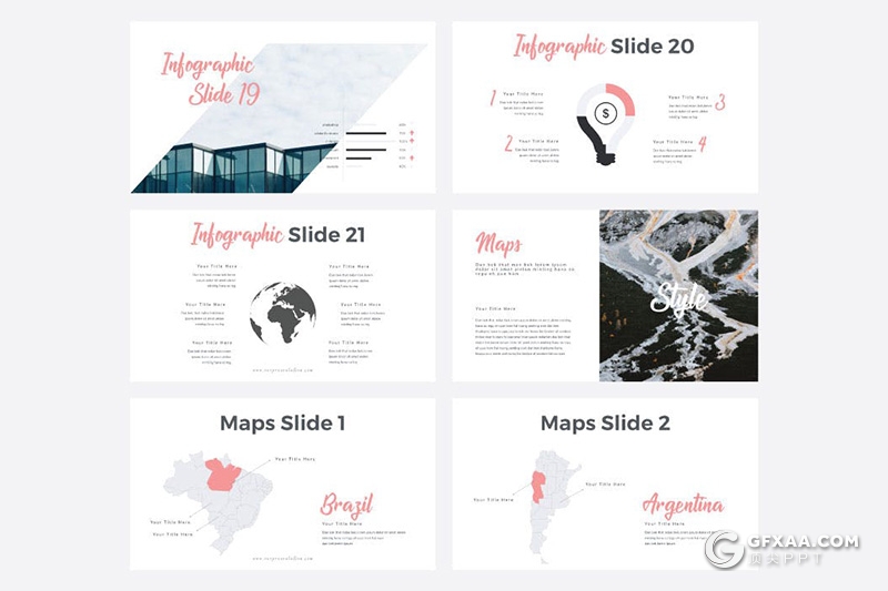 100页国外小清新文艺唯美风格PPT模板 黑白两种底色 - 顶尖PPT