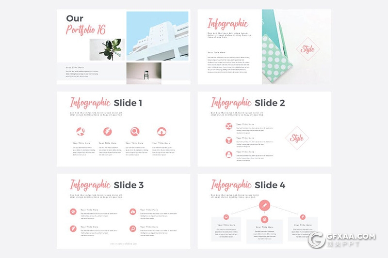 100页国外小清新文艺唯美风格PPT模板 黑白两种底色 - 顶尖PPT