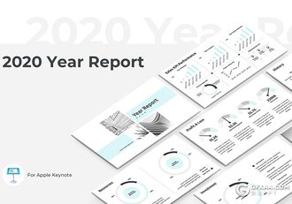 69页极简风格商务多用途PPT模板 5种主题配色 - 顶尖PPT