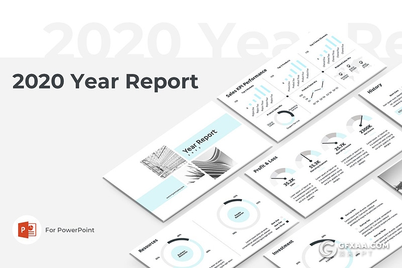 69页极简风格商务多用途PPT模板 5种主题配色 - 顶尖PPT