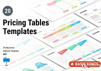 23页彩色项目定价表价格表keynote模板 - 顶尖PPT