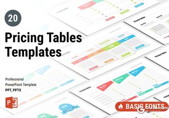 23页彩色项目定价表价格表PPT模板 - 顶尖PPT