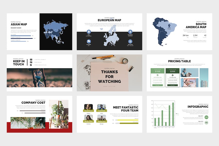 创意商务业务分布总结计划keynote模板 - 顶尖PPT